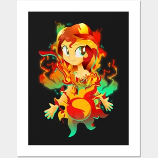 Human Sunset Shimmer Posters and Art